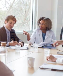 Group of medical professionals in a meeting