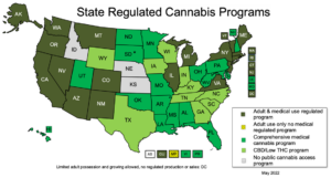 State Regulated Cannabis Program US Map